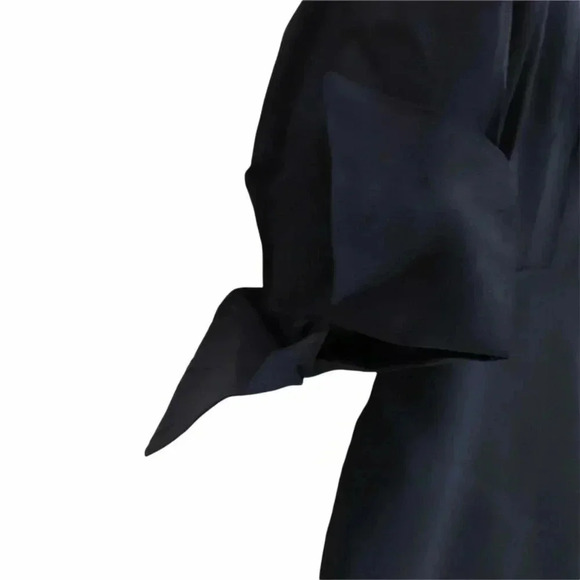 Habern Original 1930s Navy Blue Rayon Church Dress - Picture 5 of 8